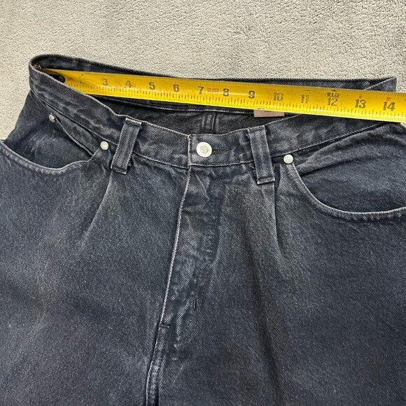 Anchor Blue Baggy Jeans 28x31 Faded Black Loose Wide Leg Skater Grunge Y2K Fades - Picture 5 of 13